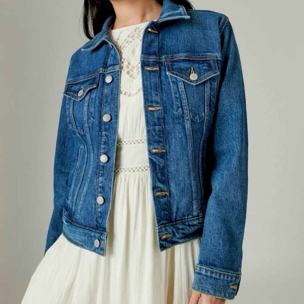 Lucky Brand Blue Denim Jacket | Tomboy Trucker | Size Medium